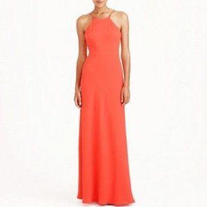 J.Crew Carly Long Dress in Drapey Matte Crepe